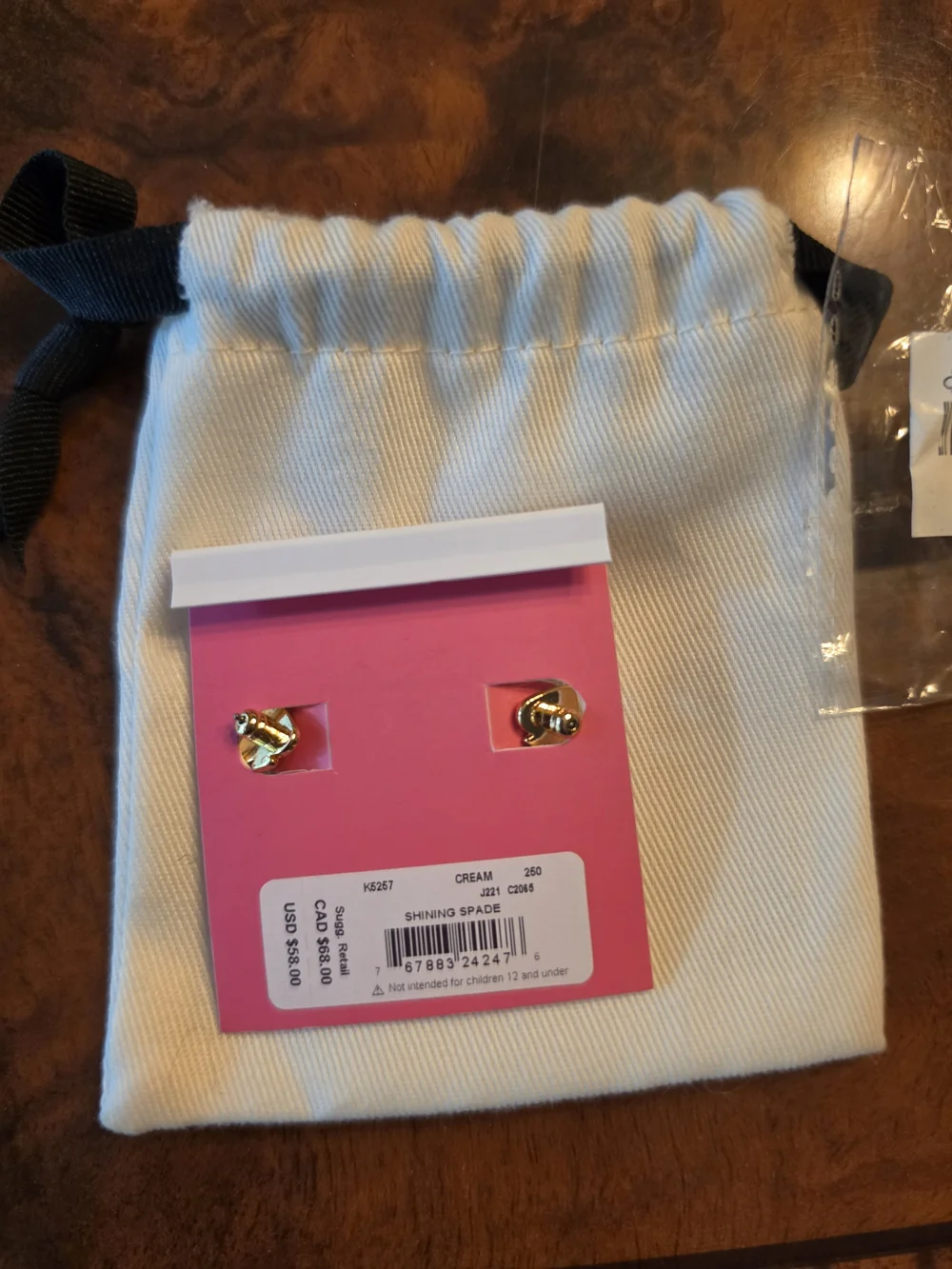 NWT Kate Spade Earrings + Paparazzi Costume Ring 💕✨
